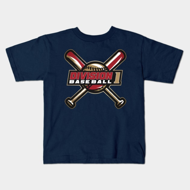 college baseball competition Kids T-Shirt by CreationArt8